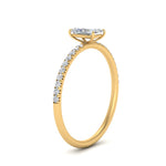 Load image into Gallery viewer, 0.50 To 5 Carat Pave Petite Engagement Ring Lab Diamond IGI Certified 14K Gold
