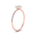 Load image into Gallery viewer, 0.50- 5 Carat Lab Grown Petite Pave Engagement Ring IGI Certified 14K Gold
