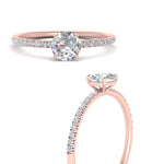 Load image into Gallery viewer, 0.50- 5 Carat Lab Grown Petite Pave Engagement Ring IGI Certified 14K Gold
