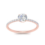 Load image into Gallery viewer, 0.50- 5 Carat Lab Grown Petite Pave Engagement Ring IGI Certified 14K Gold

