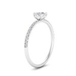 Load image into Gallery viewer, 0.50- 5 Carat Lab Grown Petite Pave Engagement Ring IGI Certified 14K Gold

