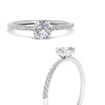 Load image into Gallery viewer, 0.50- 5 Carat Lab Grown Petite Pave Engagement Ring IGI Certified 14K Gold
