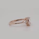 Load and play video in Gallery viewer, 3 Stone Lab Grown Diamond Ring with Pear Side Stones

