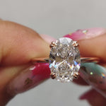 Load and play video in Gallery viewer, Lab Grown Diamond Knife Edge Solitaire Ring
