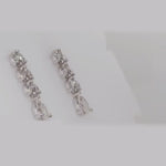 Load and play video in Gallery viewer, 2 1/5 Carat Lab Diamond Leaf Design Drop Earrings 14K Gold
