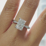 Load and play video in Gallery viewer, IGI Certified 1/2 - 5 Carat Lab Grown Diamond Infinity Style Side Stone Engagement Ring 14K Gold
