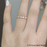 Load and play video in Gallery viewer, Eternity Scattered Affordable Lab Diamond Round Cut Women Band In 14K Gold
