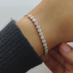 Load and play video in Gallery viewer, 1.25 Carat Round Cluster Lab Diamond Bracelet
