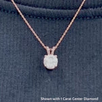 Load and play video in Gallery viewer, Round Cut Lab Diamond 4 Prong Solitaire Pendant For Women
