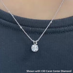 Load and play video in Gallery viewer, Round Cut Lab Diamond 4 Prong Solitaire Pendant For Women
