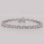 Load and play video in Gallery viewer, Zig Zag Tennis Lab Round Diamond Bracelet
