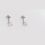 Load and play video in Gallery viewer, 0.50 To 2 Carat Lab Diamond Art Deco Inspired Round Drop Earring For Women 14K Gold
