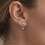 Load and play video in Gallery viewer, Lab Fancy Colored Round Diamond Tree Earring Jackets