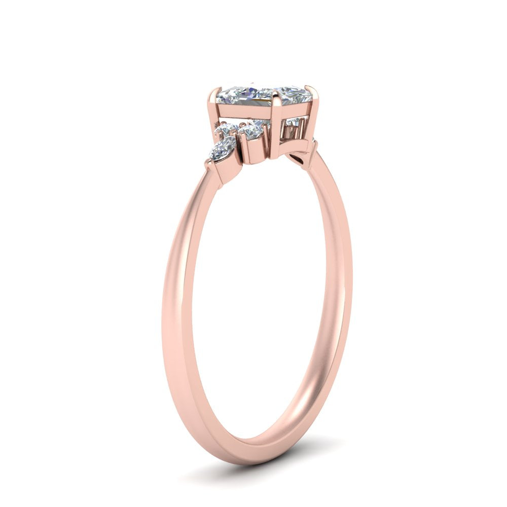 Lab diamond Petite Engagement Rings 14K Gold