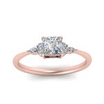 Load image into Gallery viewer, Lab diamond Petite Engagement Rings 14K Gold
