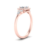 Load image into Gallery viewer, Lab Princess Cut diamond Halo Engagement Rings 14K Rose Gold
