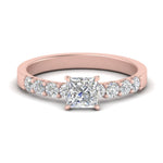 Load image into Gallery viewer, U Prong Lab Diamond Engagement Ring 14K Gold
