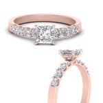 Load image into Gallery viewer, U Prong Lab Diamond Engagement Ring 14K Gold
