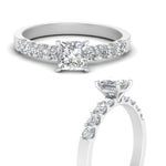 Load image into Gallery viewer, U Prong Lab Diamond Engagement Ring 14K Gold
