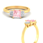 Load image into Gallery viewer, princess-cut-vivid-pink-trapezoid-engagement-ring-in-yellow-gold-fdenr7981prgvpinkangle3-nl-yg.jpg