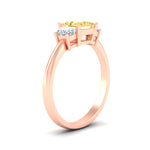 Load image into Gallery viewer, 3 Stone Fancy Color Lab Pricness Cut Engagement Ring