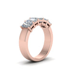 Load image into Gallery viewer, 0.50 To 5 Ct Radiant Cut Lab Diamond Five Stone Wedding Band 14k Gold
