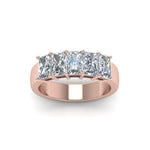 Load image into Gallery viewer, 0.50 To 5 Ct Radiant Cut Five Stone Wedding Band 14k Gold
