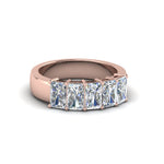 Load image into Gallery viewer, 0.50 To 5 Ct Radiant Cut Five Stone Wedding Band 14k Gold
