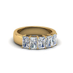 Load image into Gallery viewer, 0.50 To 5 Ct Radiant Cut Five Stone Wedding Band 14k Gold
