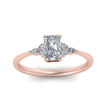 Load image into Gallery viewer, Lab diamond Petite Engagement Rings 14K Gold
