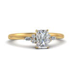 Load image into Gallery viewer, Lab diamond Petite Engagement Rings 14K Gold
