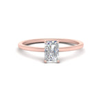 Load image into Gallery viewer, 3 Carat Radiant Cut Lab Grown Diamond Solitaire Ring 14K Gold
