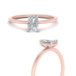 Load image into Gallery viewer, 3 Carat Radiant Cut Lab Grown Diamond Solitaire Ring 14K Gold
