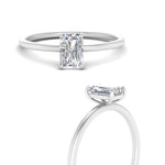Load image into Gallery viewer, 3 Carat Radiant Cut Lab Grown Diamond Solitaire Ring 14K Gold
