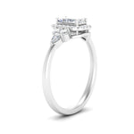 Load image into Gallery viewer, Lab Radiant Cut diamond Halo Engagement Rings 14K White Gold

