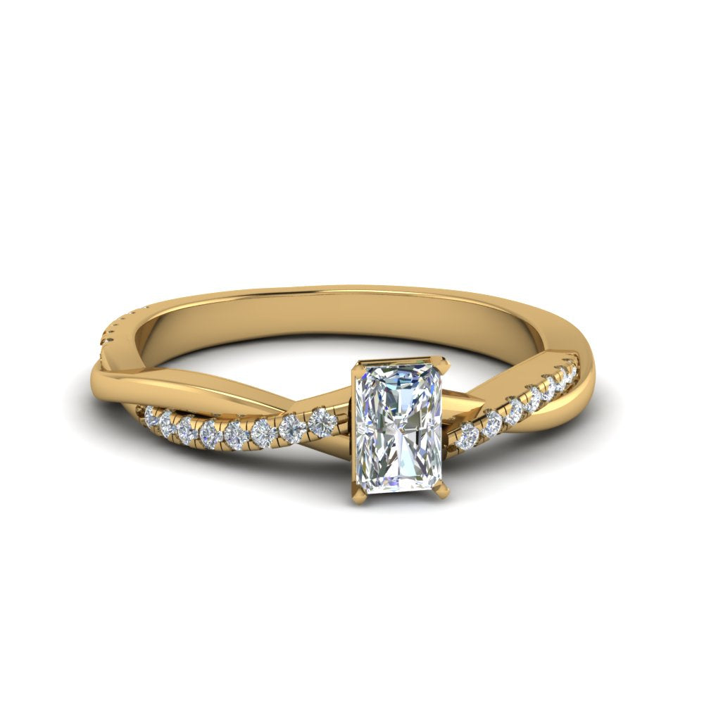 Lab Diamond Infinity Style Engagement Ring 14K Gold