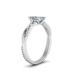 Load image into Gallery viewer, Lab Diamond Infinity Style Engagement Ring 14K Gold
