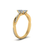 Load image into Gallery viewer, Lab Diamond Infinity Style Engagement Ring 14K Gold
