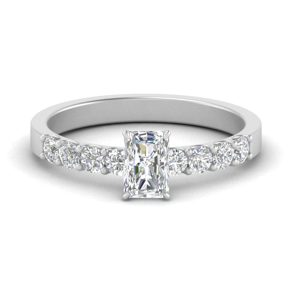 Solitaire With Accents Lab Diamond Ring 14K Gold