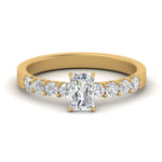 Load image into Gallery viewer, Solitaire With Accents Lab Diamond Ring 14K Gold
