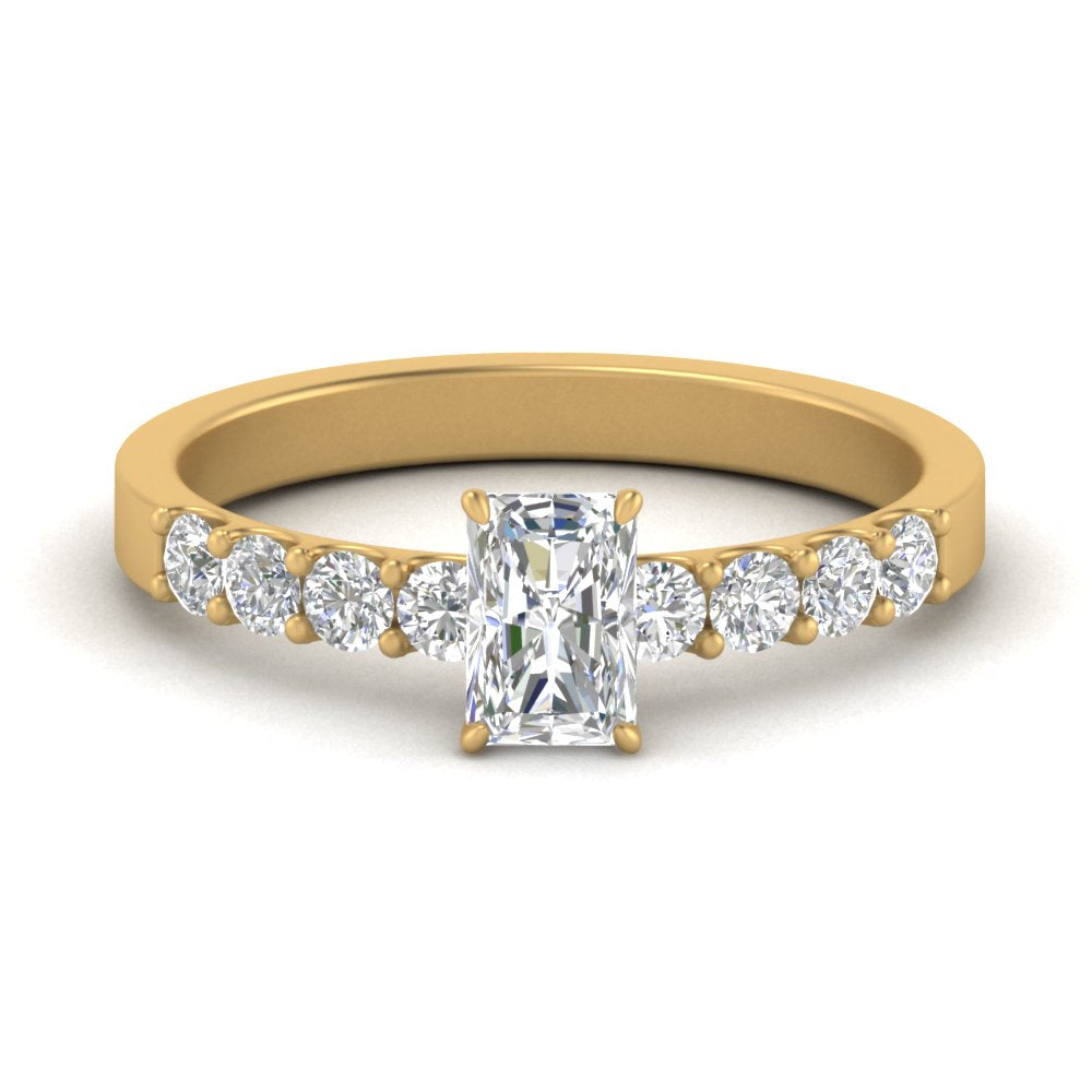 Solitaire With Accents Lab Diamond Ring 14K Gold