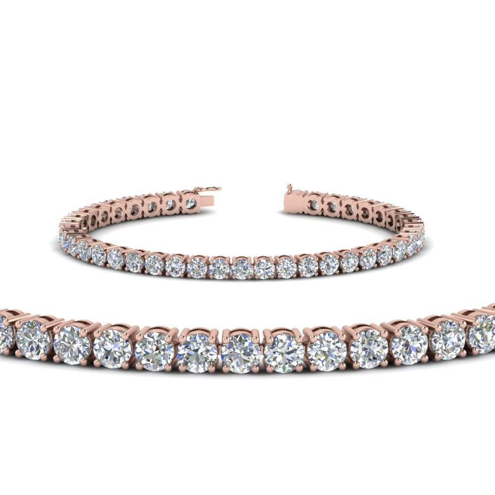 Round Lab Diamond Tennis Bracelet For Women