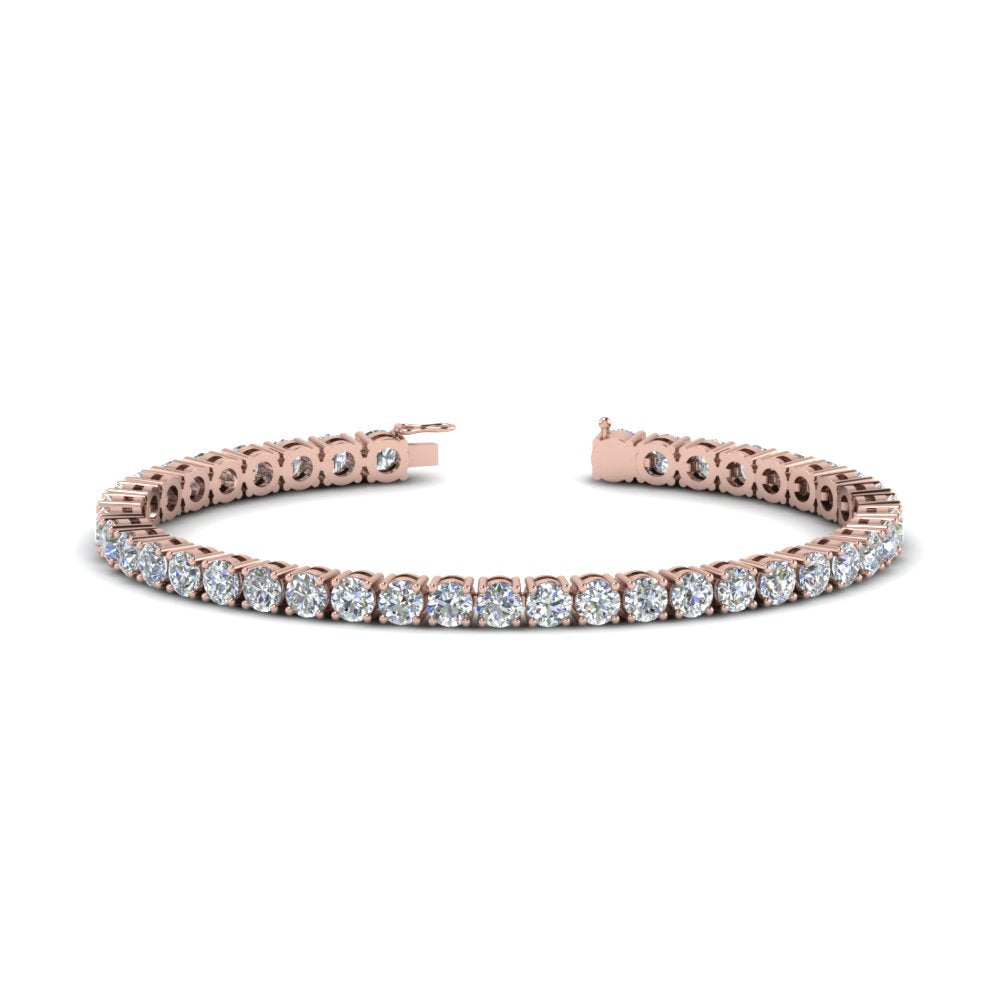 Round Lab Diamond Tennis Bracelet For Women
