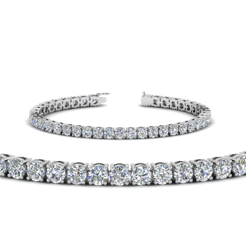 Round Lab Diamond Tennis Bracelet For Women
