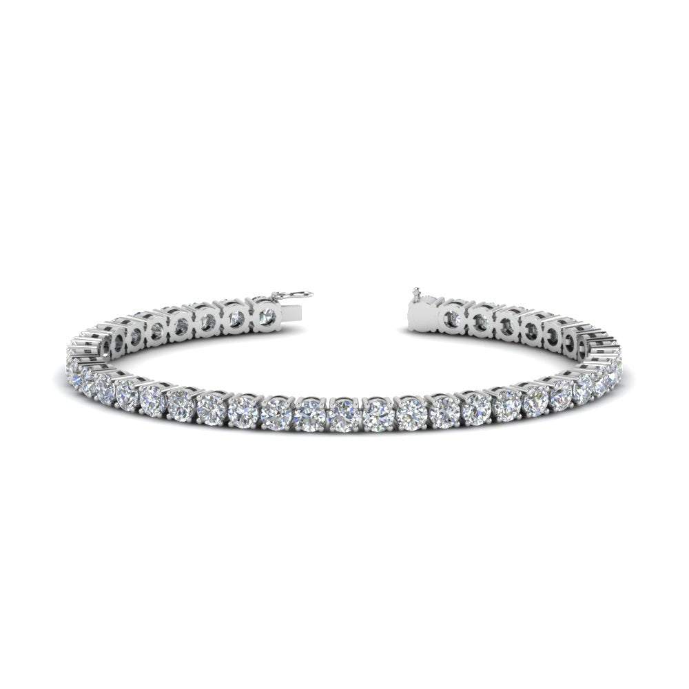 Round Lab Diamond Tennis Bracelet For Women