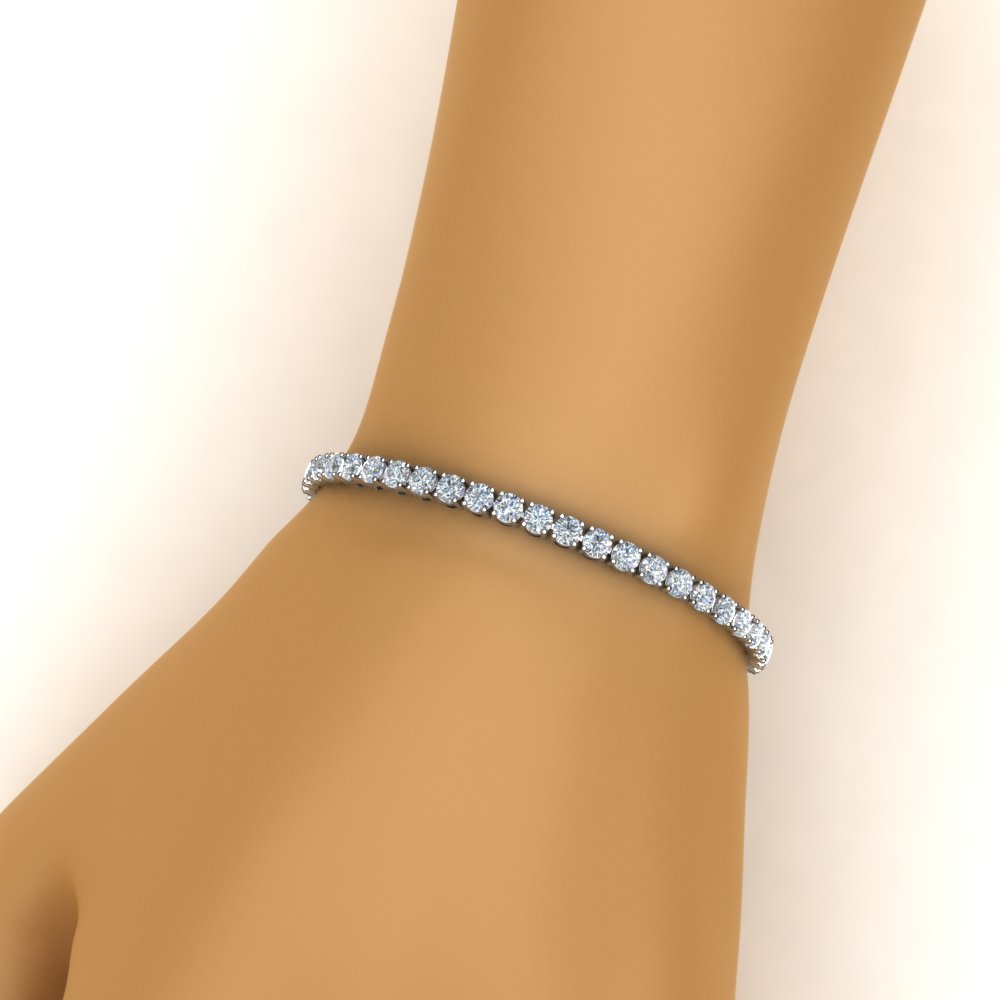 Round Lab Diamond Tennis Bracelet For Women