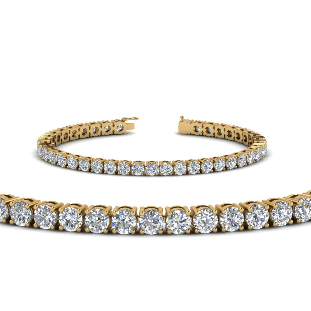Round Lab Diamond Tennis Bracelet For Women