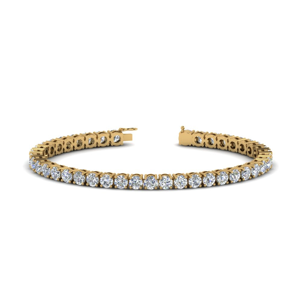 Round Lab Diamond Tennis Bracelet For Women