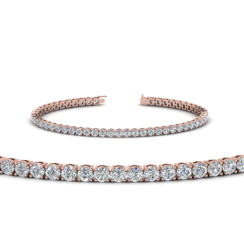 Round Lab Diamond Tennis Bracelet For Women