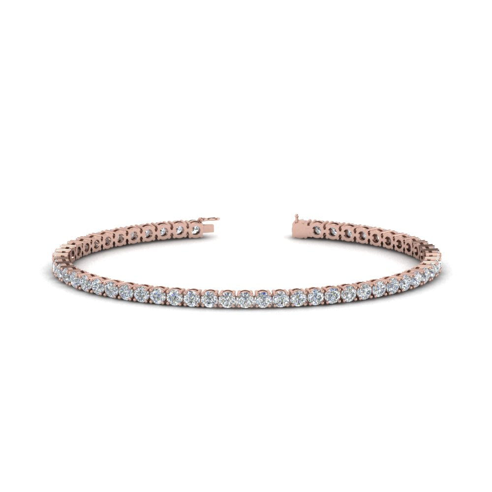 Round Lab Diamond Tennis Bracelet For Women
